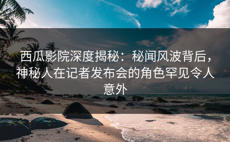 西瓜影院深度揭秘：秘闻风波背后，神秘人在记者发布会的角色罕见令人意外
